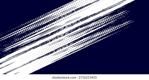 Fondo abstracto de la textura del grunge del gradiente del patrón del color azul blanco de los puntos. Punto pop art comics estilo deportivo simple