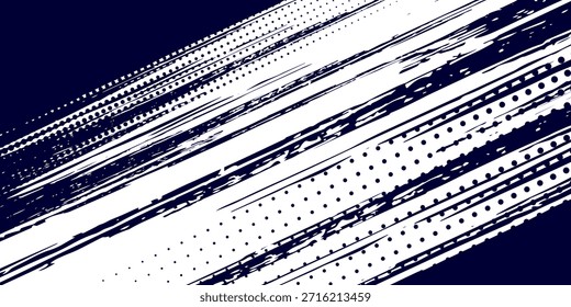 Fondo abstracto de la textura del grunge del gradiente del patrón del color azul blanco de los puntos. Punto pop art comics estilo deportivo simple abstracto