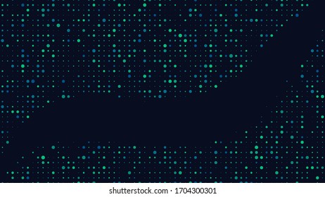 Dots abstracts circles blue turquoise multi in color background