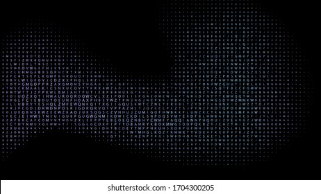 Dots abstracts letters lights brown and blue in gradient background