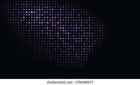Dots abstracts squares lights pink violet multi in color background