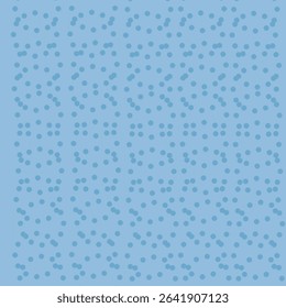 dots arranged abstractly with a combination of blue colors