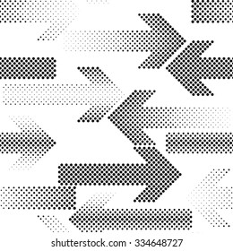 Dots Arrow Vector Seamless Pattern Texture . 