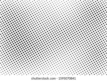 Dots Background. Abstract Grunge Texture. Points Distressed Overlay. Monochrome Fade Backdrop. Vector illustration