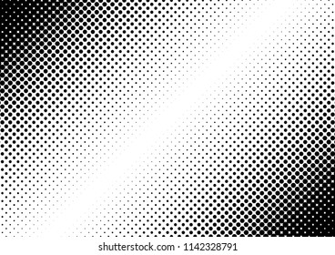 Dots Background. Abstract Points Texture. Gradient Black and White Overlay. Modern Monochrome Pattern. Vector illustration