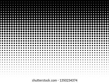 Dots Background. Abstract Texture. Distressed Fade Pattern. Modern Black and White Overlay. Vector illustration