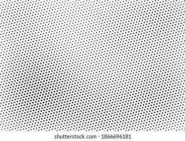 Dots Background. Abstract Texture. Halftone Gradient Pattern. Black and White Distressed Backdrop. Vector illustration