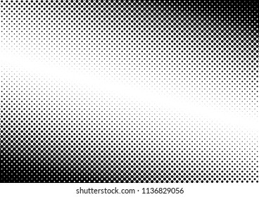 Dots Background. Black and White Distressed Backdrop. Halftone Texture. Modern Grunge Pattern. Vector illustration