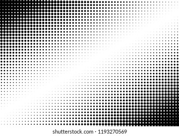 Dots Background. Black and White Distressed Overlay. Monochrome Fade Pattern. Vintage Texture. Vector illustration