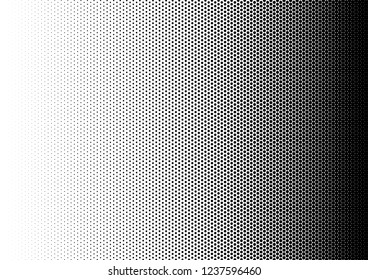 Dots Background. Black and White Fade Overlay. Vintage Grunge Pattern. Abstract Pop-art Backdrop. Vector illustration