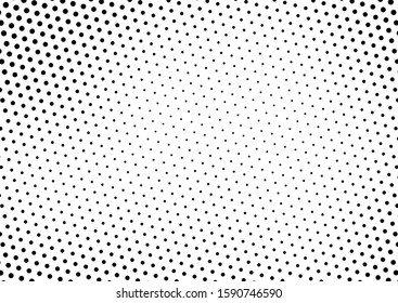 Dots Background. Black and White Fade Backdrop. Monochrome Distressed Texture. Modern Overlay. Vector illustration