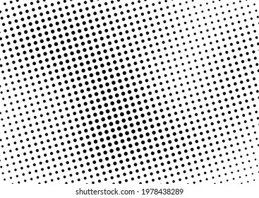 Dots Background. Black and White Fade Pattern. Modern Vintage Backdrop. Abstract Overlay. Vector illustration