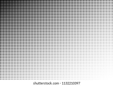 Dots Background. Black and White Gradient Overlay. Monochrome Points Backdrop. Pop-art Texture. Vector illustration