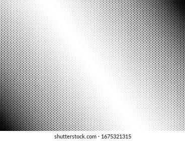 Dots Background. Black and White Grunge Pattern. Fade Texture. Pop-art Backdrop. Vector illustration