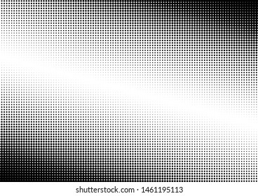 Dots Background. Black and White Halftone Backdrop. Modern Gradient Pattern. Pop-art Texture. Vector illustration