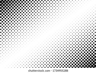Dots Background. Black and White Modern Texture. Gradient Backdrop. Fade Pattern. Vector illustration