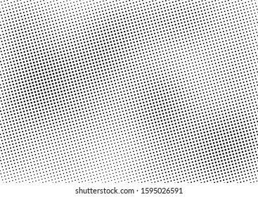 Dots Background. Black and White Overlay. Distressed Texture. Vintage Pattern. Vector illustration