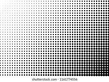 Dots Background. Black and White Pattern. Halftone Points Overlay. Vintage Distressed Texture. Vector illustration