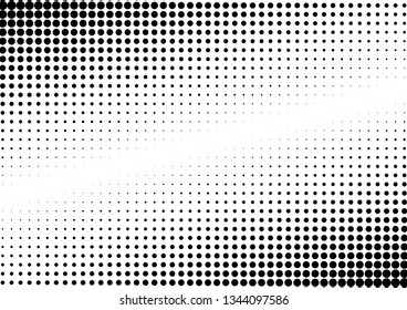 Dots Background. Black and White Pattern. Fade Vintage Texture. Pop-art Overlay. Vector illustration
