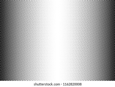 Dots Background. Black and White Pop-art Backdrop. Abstract Vintage Pattern. Distressed Grunge Overlay. Vector illustration