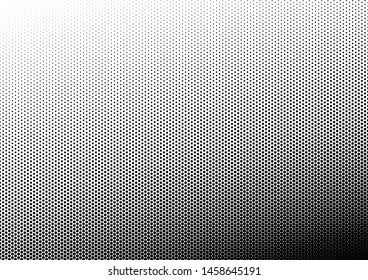 Dots Background. Black and White Pop-art Pattern. Fade Vintage Texture. Points Backdrop. Vector illustration
