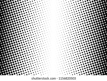 Dots Background. Black and White Texture. Pop-art Gradient Overlay. Grunge Distressed Backdrop. Vector illustration