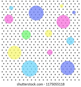 dots background with circle full color