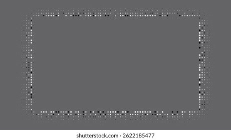 Plano de Fundo dos Pontos. Arte Memphis Fresca Com Círculos. Quadro Linear Com Design Geométrico. Flyer Gráfico em Escala de Cinza. Padrão Preto Minimalista. Textura Cinza Geométrica. Plano de Fundo dos Pontos da Moda