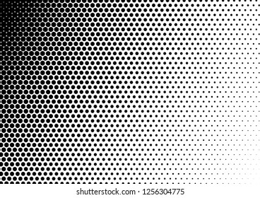 Dots Background. Distressed Backdrop. Vintage Black and White Overlay. Pop-art Pattern. Vector illustration