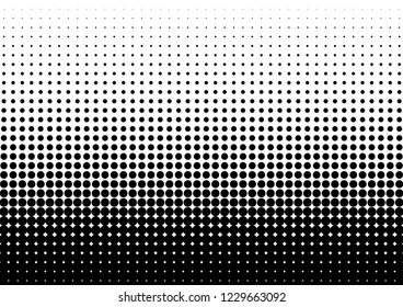Dots Background. Distressed Black and White Texture. Fade Pattern. Halftone Vintage Overlay. Vector illustration