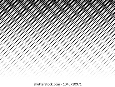 Dots Background. Distressed Black and White Texture. Pop-art Halftone Backdrop. Monochrome Vintage Pattern. Vector illustration