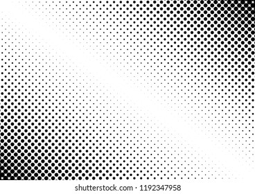 Dots Background. Distressed Grunge Overlay. Monochrome Backdrop. Fade Gradient Pattern. Vector illustration