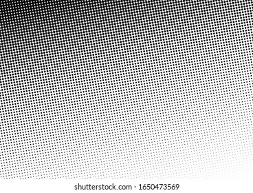 Dots Background. Distressed Halftone Pattern. Gradient Black and White Overlay. Vintage Points Backdrop. Vector illustration