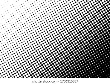 Fondo de puntos. Superposición angustiada. Textura de semitono. Patrón blanco y negro. Ilustración del vector