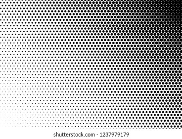 Dots Background. Distressed Texture. Monochrome Halftone Overlay. Black and White Grunge Backdrop. Vector illustration
