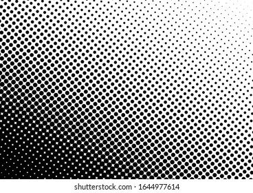 Dots Background. Fade Backdrop. Halftone Distressed Texture. Black and White Gradient Pattern. Vector illustration