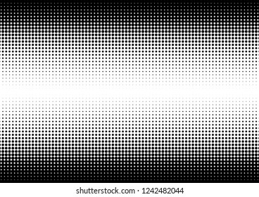 Dots Background. Fade Distressed Pattern. Black and White Modern Overlay. Abstract Texture. Vector illustration