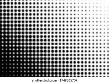 Dots Background. Fade Grunge Texture. Monochrome Vintage Overlay. Halftone Backdrop. Vector illustration