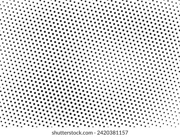 Fondo de puntos. Patrón Fundido. Superposición en blanco y negro. Fondo Vintage con problemas. Ilustración del vector