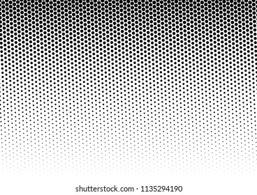 Dots Background. Fade Points Texture. Grunge Pattern. Black and White Backdrop. Vector illustration
