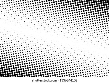Dots Background. Fade Texture. Monochrome Black and White Overlay. Pop-art Backdrop. Vector illustration
