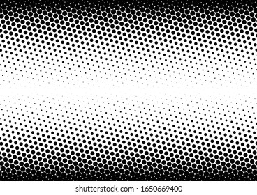 Dots Background. Gradient Backdrop. Points Overlay. Pop-art Black and White Texture. Vector illustration