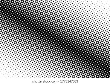 Dots Background. Gradient Backdrop. Points Grunge Overlay. Black and White Vintage Pattern. Vector illustration