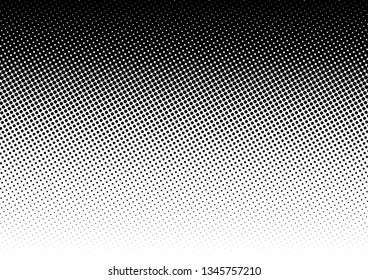 Dots Background. Gradient Black and White Pattern. Pop-art Abstract Backdrop. Grunge Texture. Vector illustration
