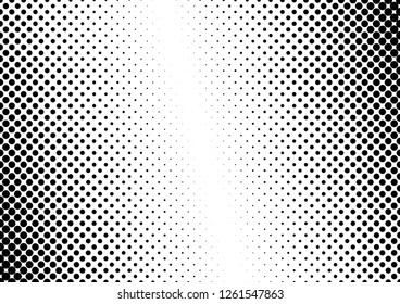 Dots Background. Gradient Distressed Texture. Pop-art Pattern. Black and White Backdrop. Vector illustration