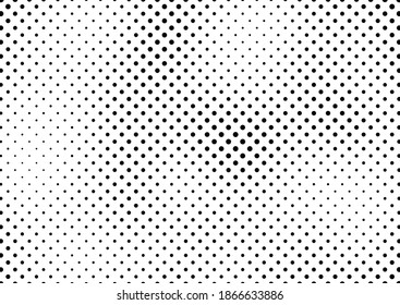 Dots Background. Gradient Fade Backdrop. Vintage Halftone Texture. Abstract Black and White Overlay. Vector illustration