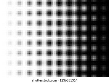 Dots Background. Gradient Grunge Backdrop. Distressed Black and White Overlay. Pop-art Vintage Pattern. Vector illustration
