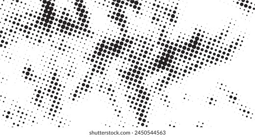 Dots Background. Gradient Grunge Overlay. Abstract Modern Backdrop. Monochrome Vintage Texture. Vector illustration