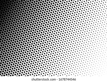 Dots Background. Gradient Halftone Texture. Points Black and White Backdrop. Grunge Monochrome Overlay. Vector illustration