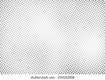 Dots Background. Gradient Monochrome Backdrop. Fade Texture. Black and White Pattern. Vector illustration